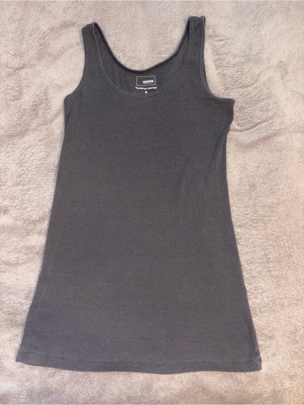 Dark Gray Tunic Tank - Scoop Neck